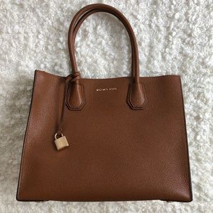 Michael Kors Mercer Large Brown Leather Tote